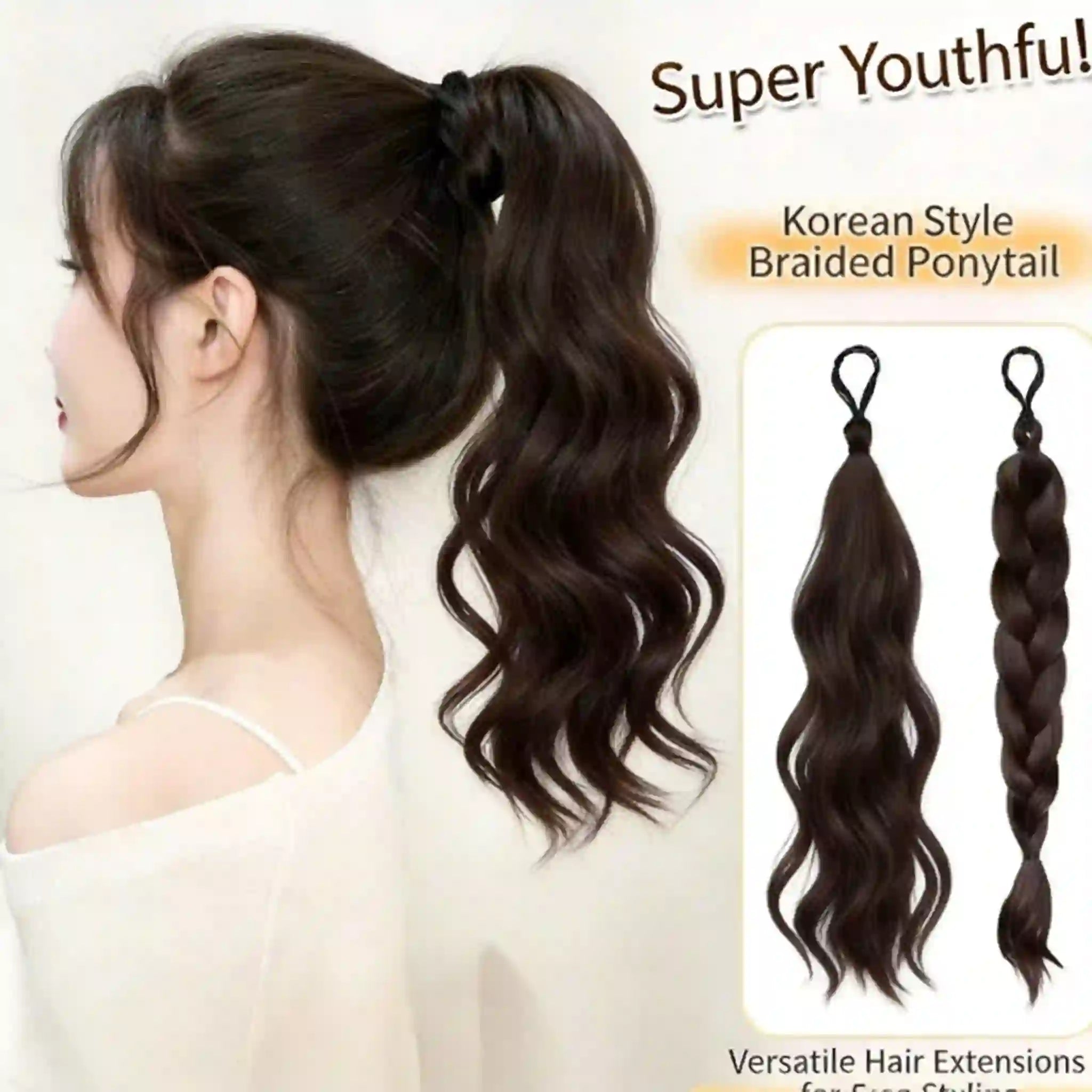 چرمی پٹّی والی پونی ٹیل وِگ