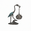 Creative Little Crane Incense Burner - Lotus Hanging Style, Cloud Pattern, For Home Decor & Indoor Use