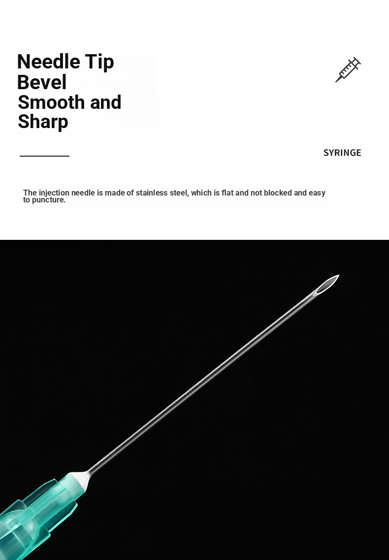 سیدھے منہ والی طبی سرنجیں