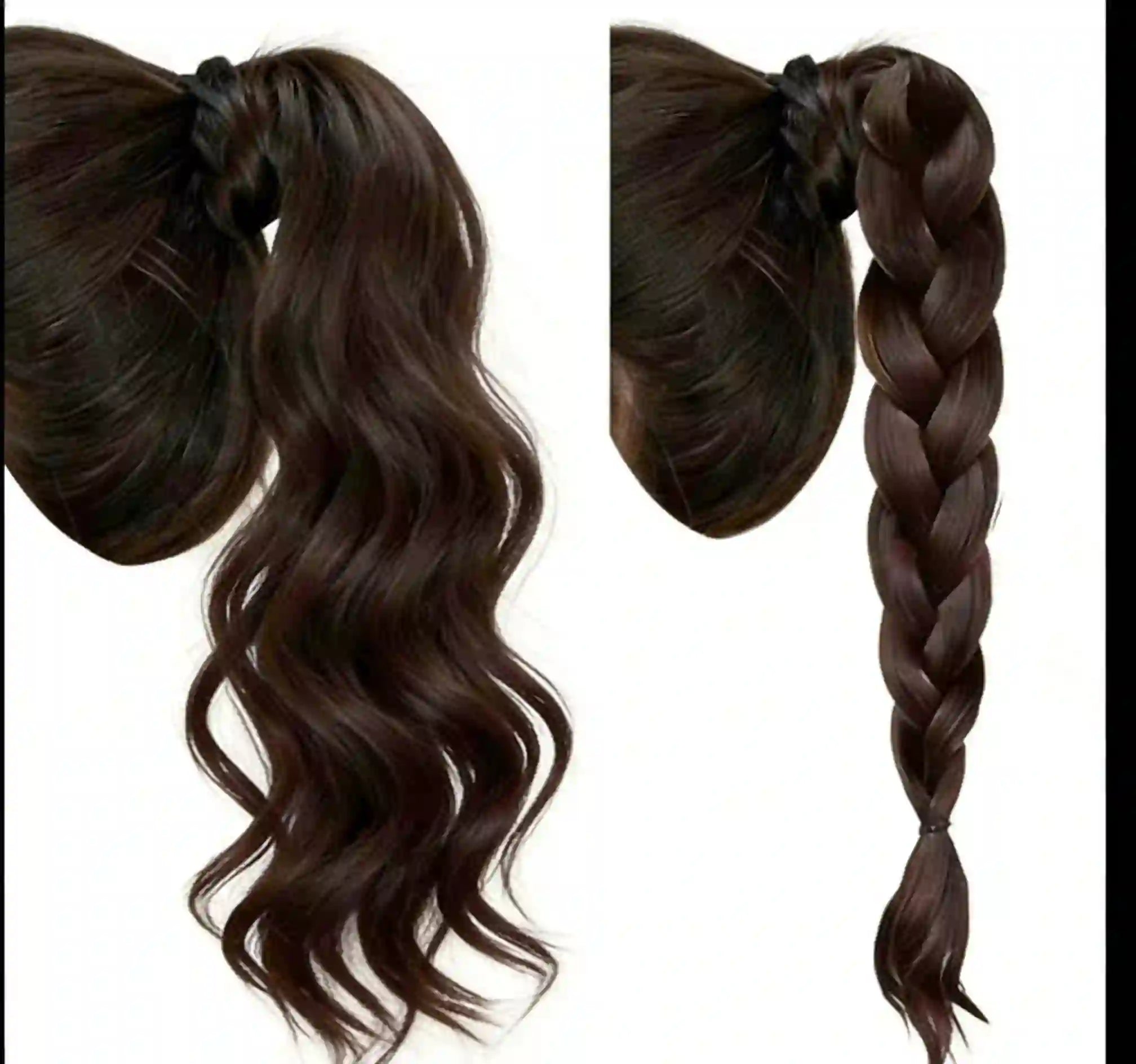 چرمی پٹّی والی پونی ٹیل وِگ