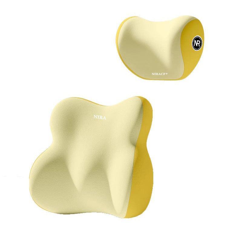 Ergonomic Lumbar Support Set - For Car, Office Chair, And Sofa, Neck & Back Support