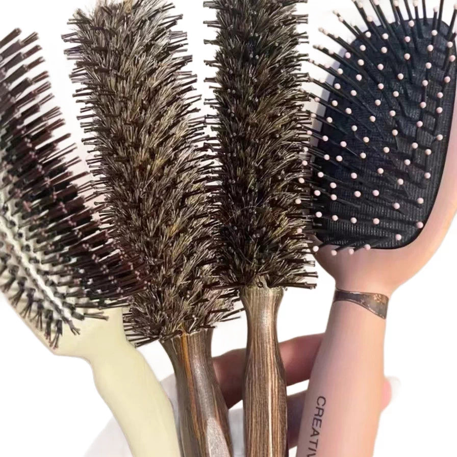 Air-cushioned Plant Hair Brush - Scalp Massager, For Smooth Hair, Hair Care, Styling