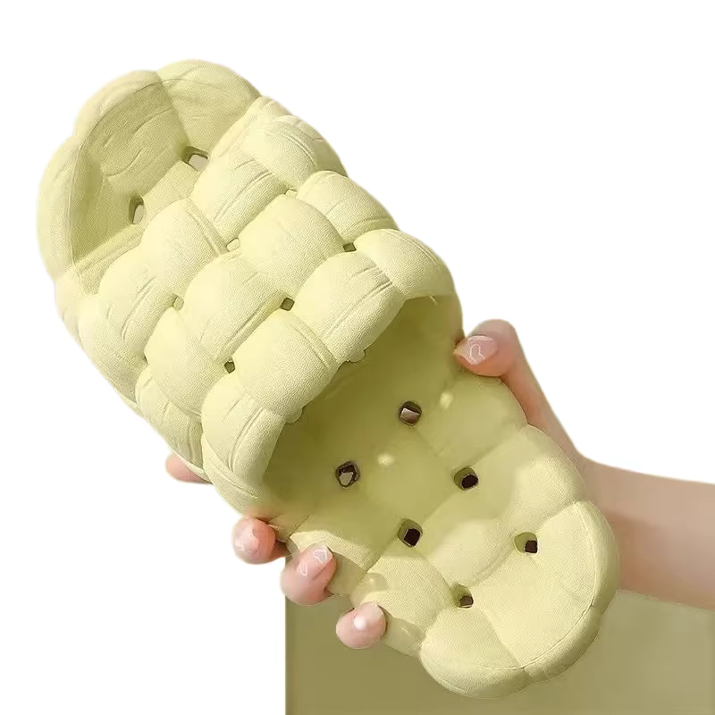 Anti-slip Mesh Slippers - Open-toe, Leak-proof, For Bathroom, Toilet, and Indoor Use