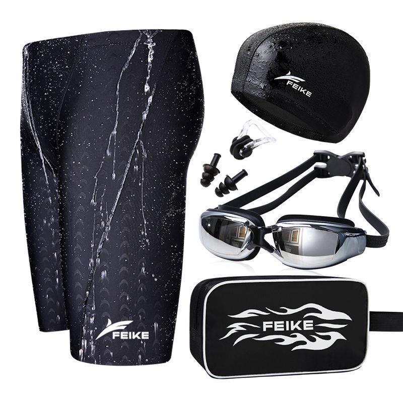 Adult Men's Competitive Swim Gear Set - 5-Piece Speedo, Shark Skin Fabric, Waterproof & Quick-Dry