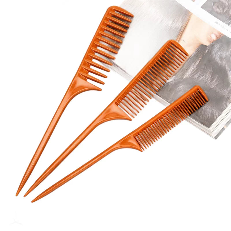 Heat-resistant Tip-tail Comb Set - For Hair Coloring, Sectioning, and Styling, Professional Salon Tool