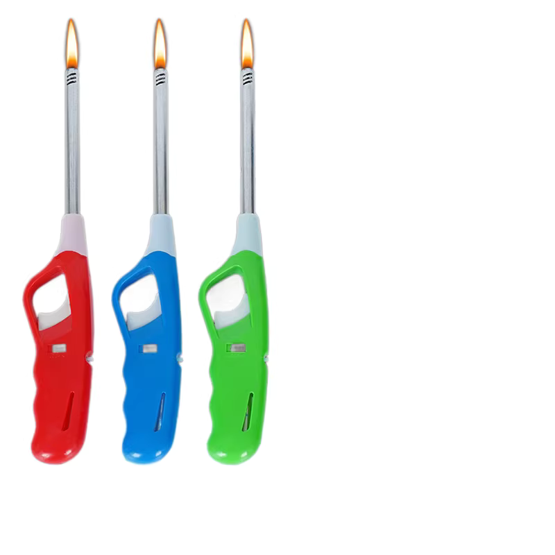 Refillable Long Barrel Igniter - Open Flame, For Gas Stoves, Fire Pits, and Incense