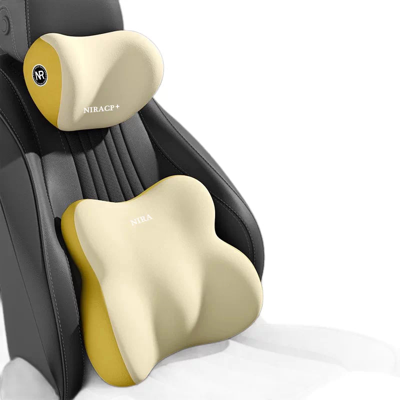 Ergonomic Lumbar Support Set - For Car, Office Chair, And Sofa, Neck & Back Support