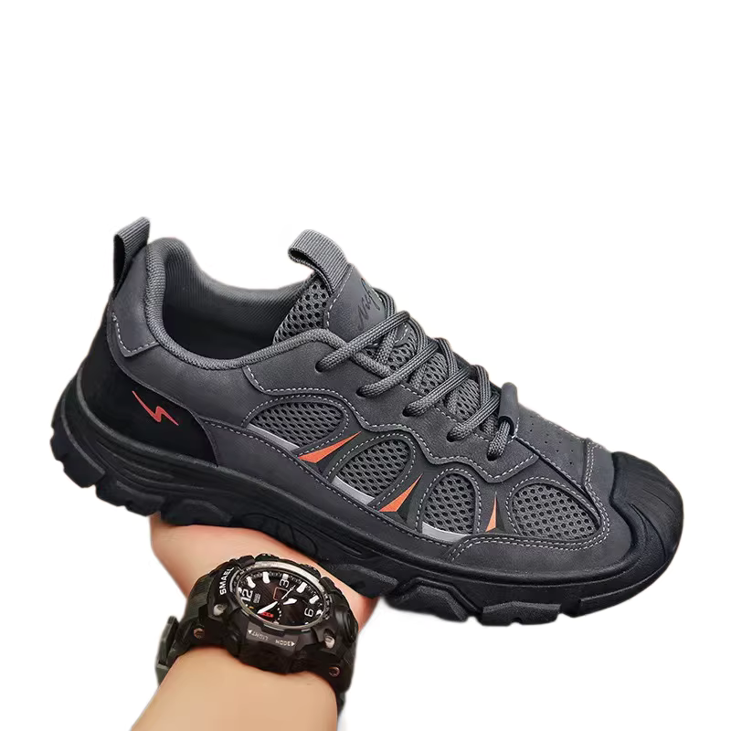 Men's Casual Hiking Boots - Safety Net Sole, Durable & Anti-slip, For Construction & Leisure