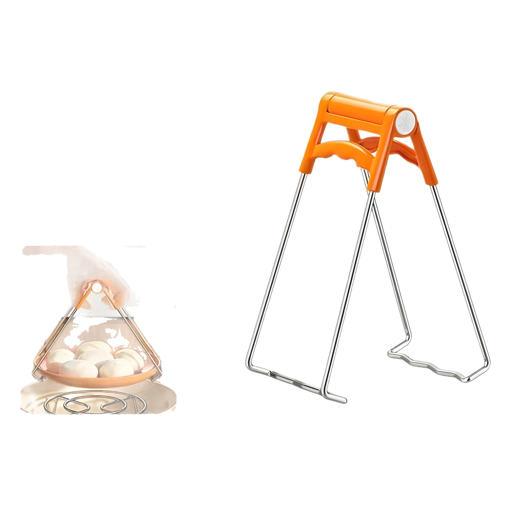 Stainless Steel Dish Lifter - Heat-proof, Non-slip Grip, For Serving, Transporting, and Handling Hot Dishes