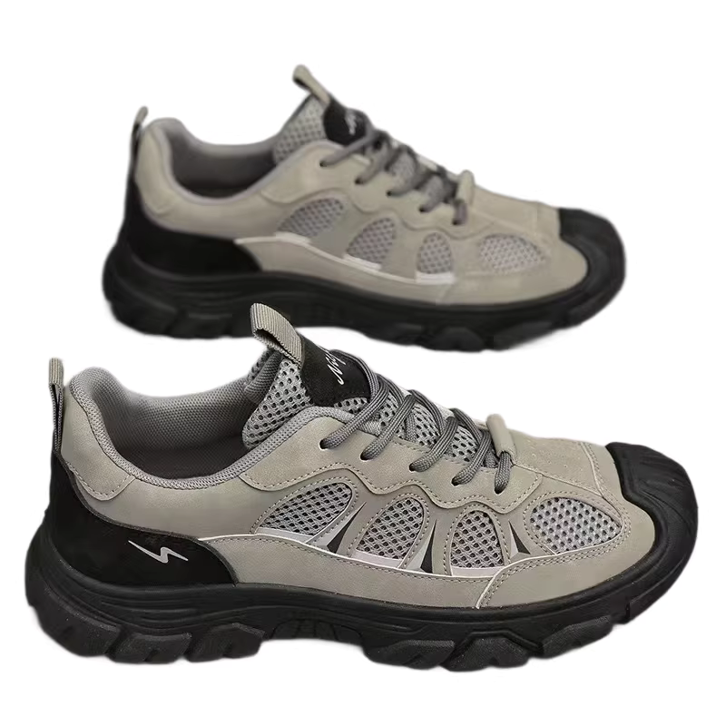Men's Casual Hiking Boots - Safety Net Sole, Durable & Anti-slip, For Construction & Leisure