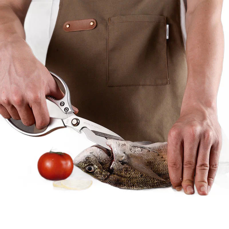 Bone-cutting Scissors - Heavy-duty Construction, For Poultry, Fish, and Bones, All Stainless Steel