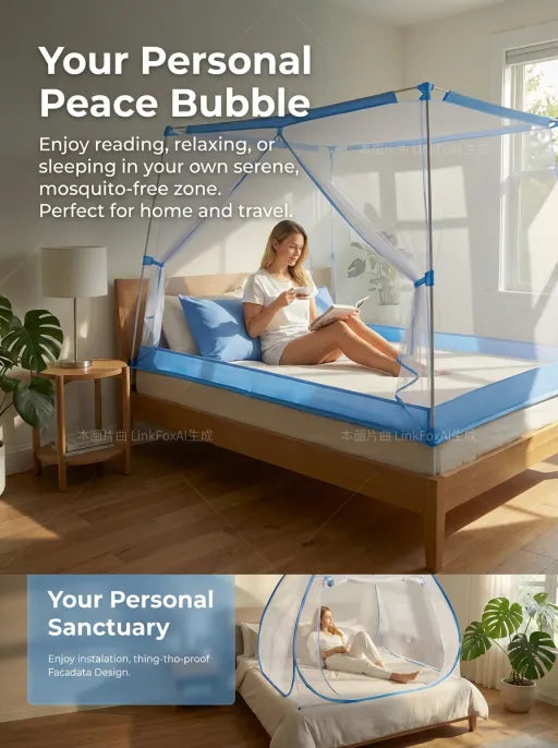 Folding mosquito net