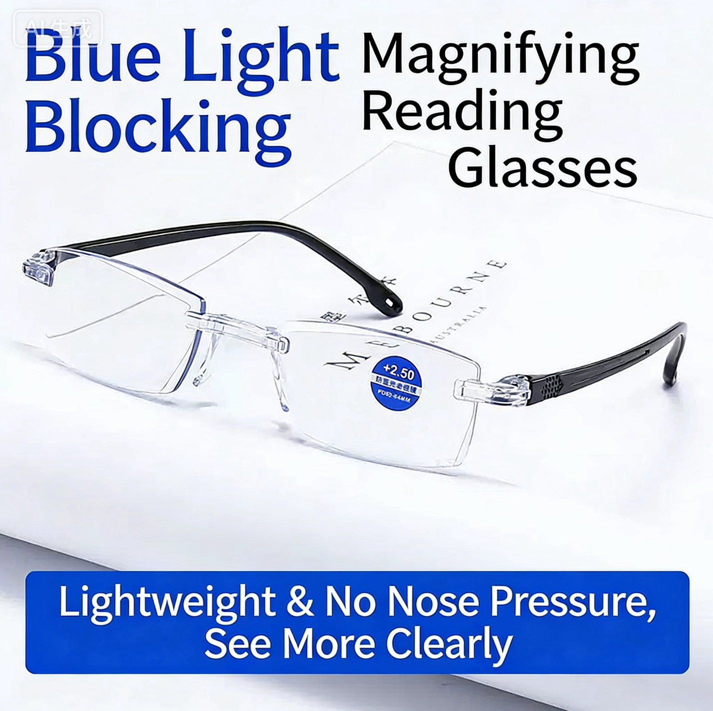 پریس بائیوپیا کے چشموں کو حسب ضرورت بنایا جا سکتا ہے۔