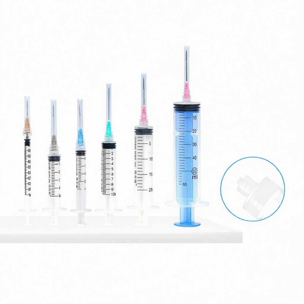 سیدھے منہ والی طبی سرنجیں